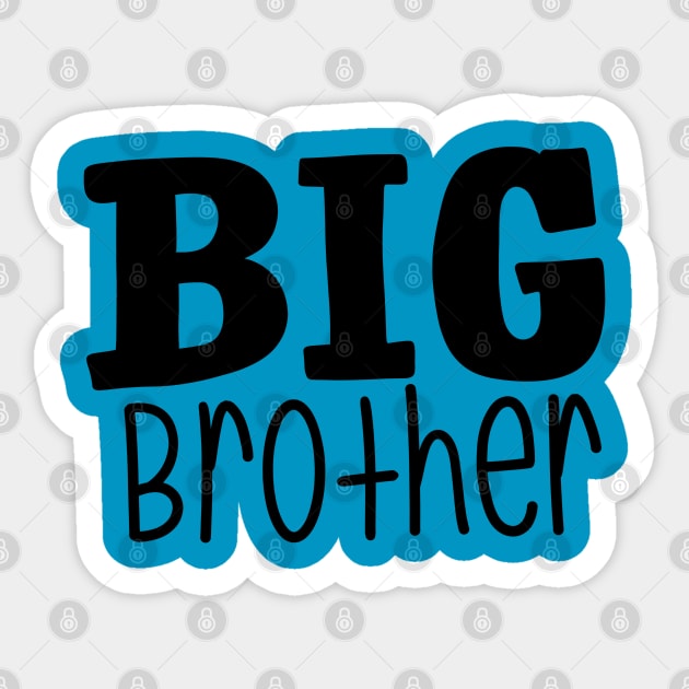 Big Brother Little Brother Black Sticker by tekolier